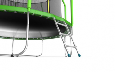 Батут EVO JUMP Cosmo 12ft зеленый внутренняя сетка лестница